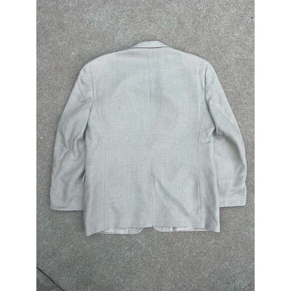 Vintage Haggar Tan Beige Two Button Tailored Blazer Size 44 American USA - Picture 6 of 6
